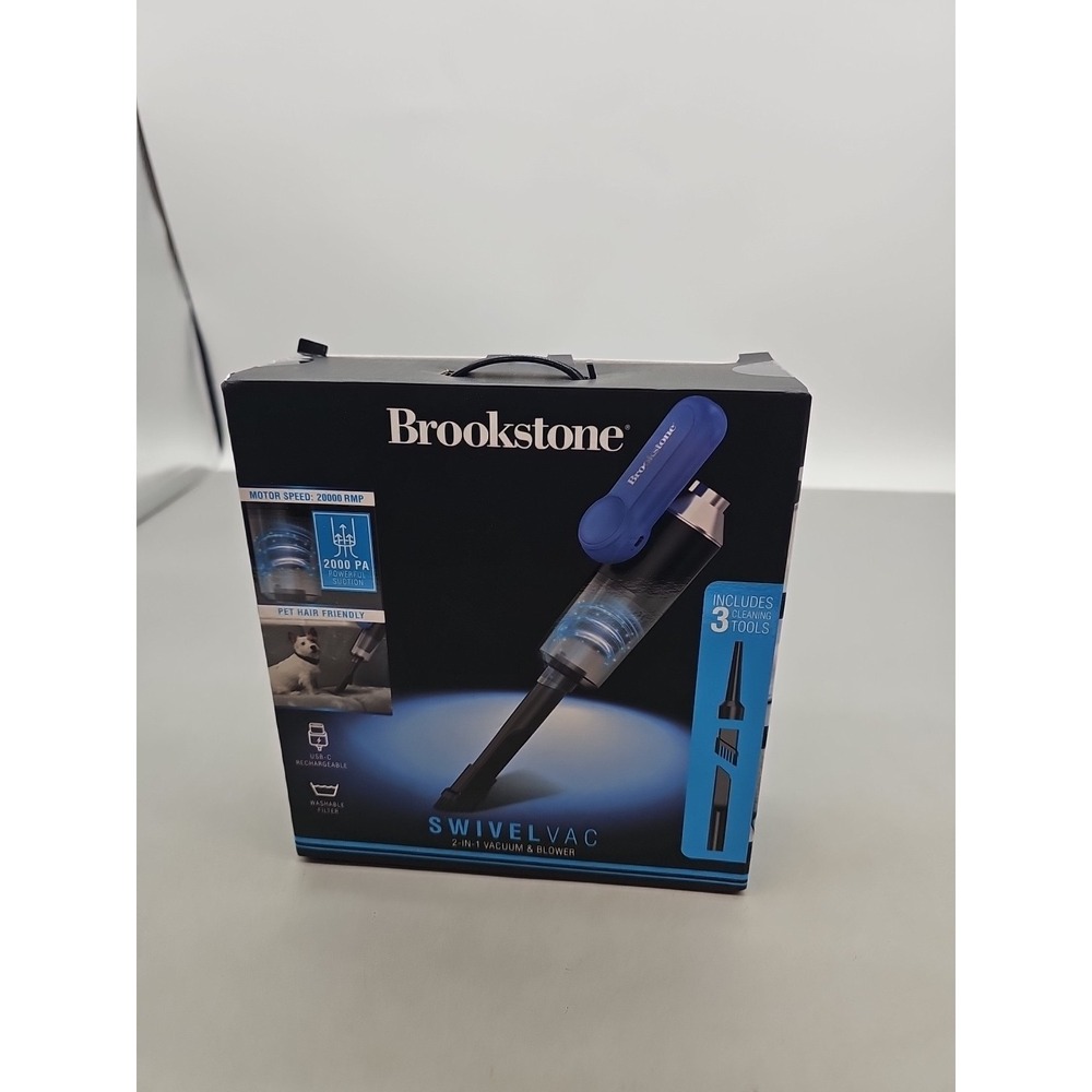 Brookstone Swivelvac Handheld Cordless‎ Vacuum & Blower USB-C Rechargeable